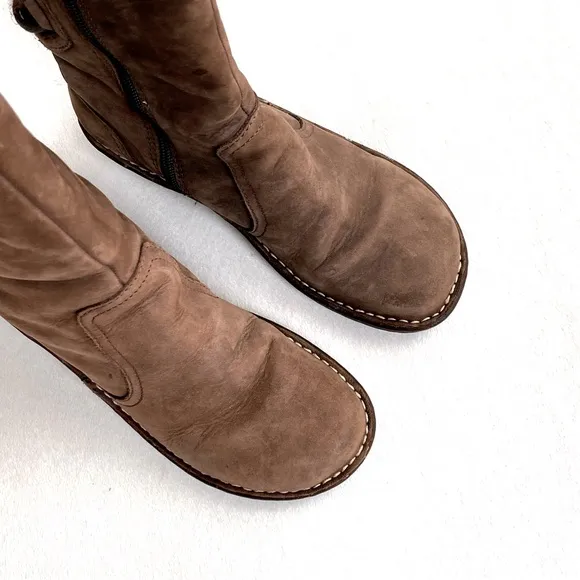 UGG Australia Skylair 1936 Brown Leather Shearling Lined Lace Up Boots Size 7