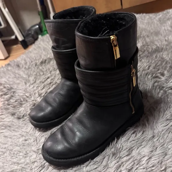 UGG Aviva embossed crocodile print boots