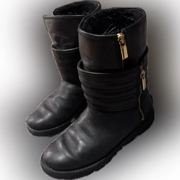 UGG Aviva embossed crocodile print boots