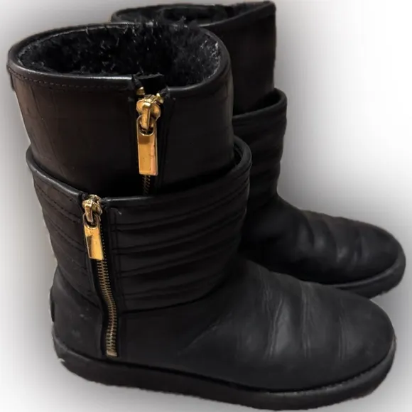UGG Aviva embossed crocodile print boots