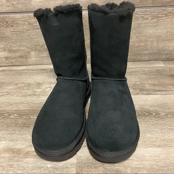 UGG | Bailey Bow Abstract Splatter Boots Black Size 7 NEW