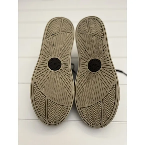 UGG BAYSIDER LOW WEATHER GRIZZLY LEATHER WATERPROOF SIZE 8.5 MENS SHOES‎ 1117478