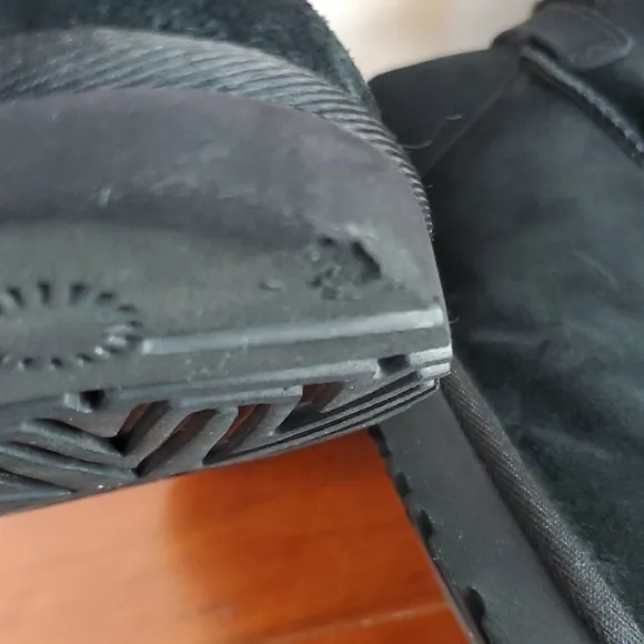 UGG Black Fur-Lined Boots - 7
