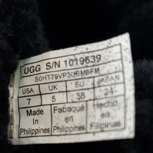 UGG Black Fur-Lined Boots - 7