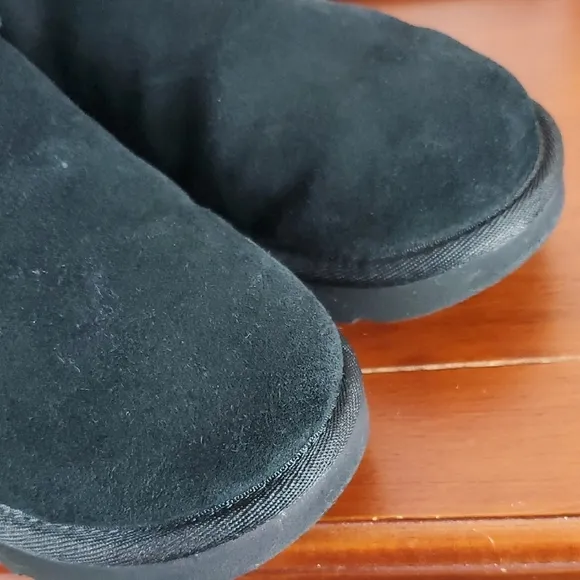 UGG Black Fur-Lined Boots - 7