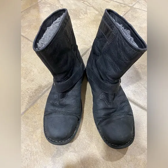 UGG black motorcycle boots
