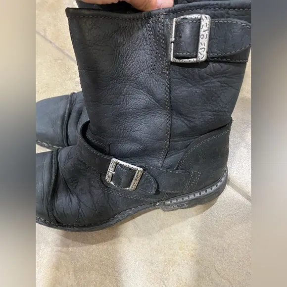 UGG black motorcycle boots