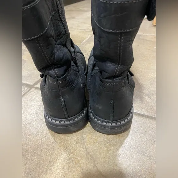 UGG black motorcycle boots