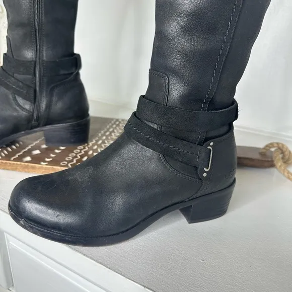 UGG Black Over the Knee Boots with Chunky Heel and Simple Design Women’s -Size 7