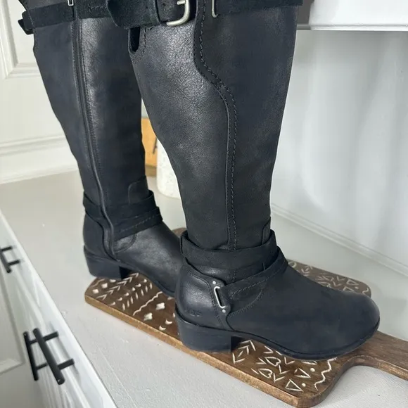 UGG Black Over the Knee Boots with Chunky Heel and Simple Design Women’s -Size 7