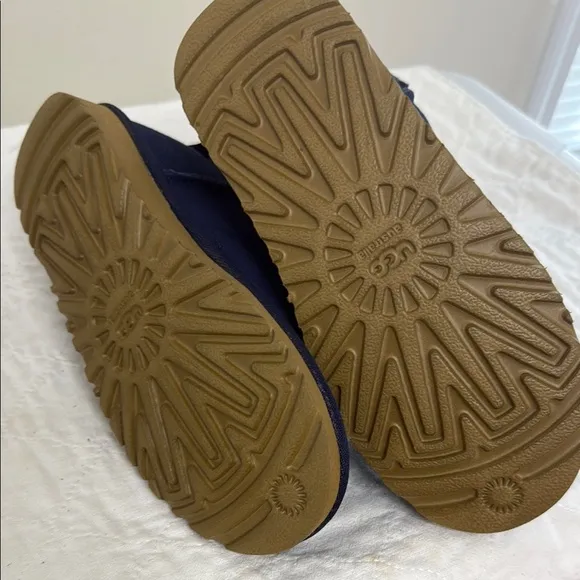 UGG Blue Winter Boots with Suede and Sheepskin