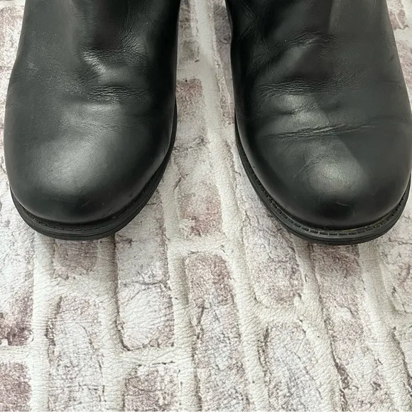 Ugg Boots Seldon Leather Knee High Back Full Zip Tall Riding Moto Motorcycle 9