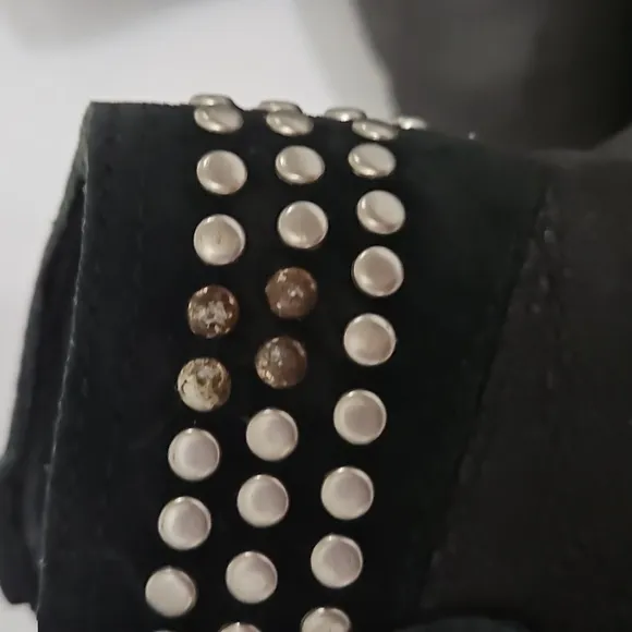 Ugg Bowen Swarovski Crystal Bling Studded Boots sz5  Black Pre-owned