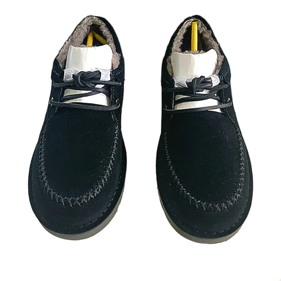 UGG Campout Comfy Black Suede Lace-Up Low-top Chukka Boots Men's 6 | Women's 8