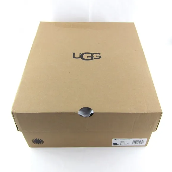 UGG Classic Buckle Mini Black Faux Fur Suede Ankle Boots Short Booties Womens 11