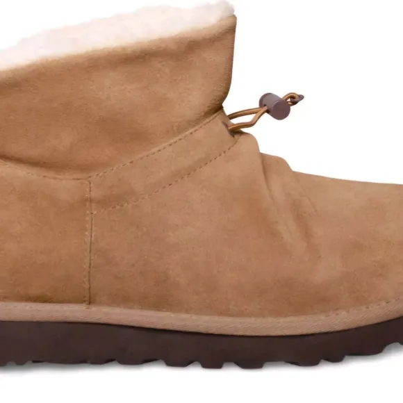 UGG CLASSIC MINI TOGGLER CHESTNUT SUEDE ANKLE WOMEN'S BOOTS new