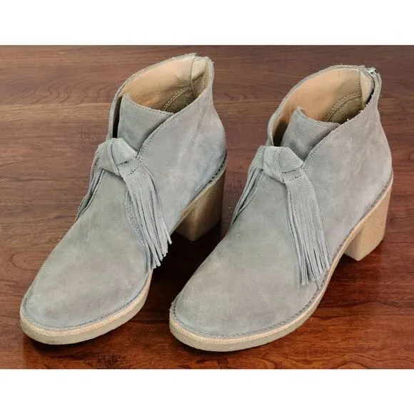 UGG Corin Slip On Suede Block Heel Ankle Boots Bootie Women's Size 6 1018642