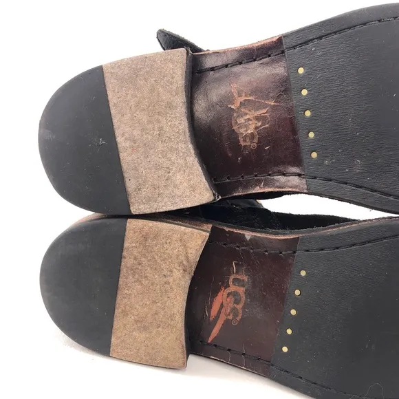 UGG Fabrizia Studs Black Suede Moto Ankle Boots 9