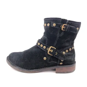 UGG Fabrizia Studs Suede Moto Ankle Boots 6.5