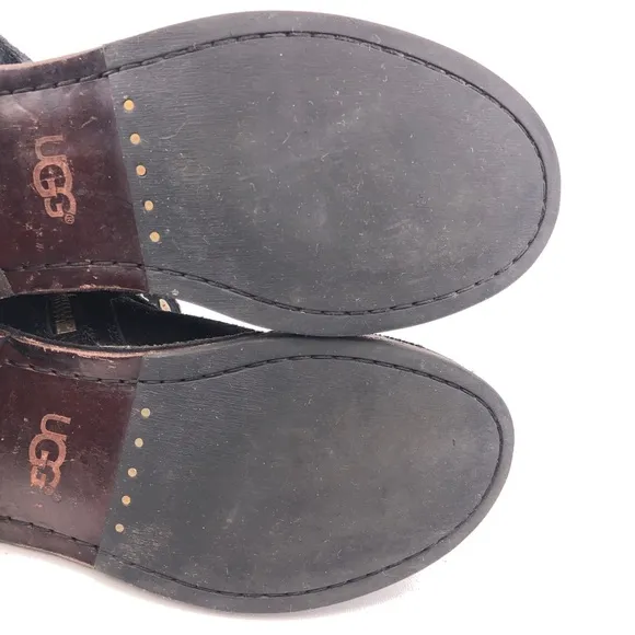 UGG Fabrizia Studs Suede Moto Ankle Boots 6.5