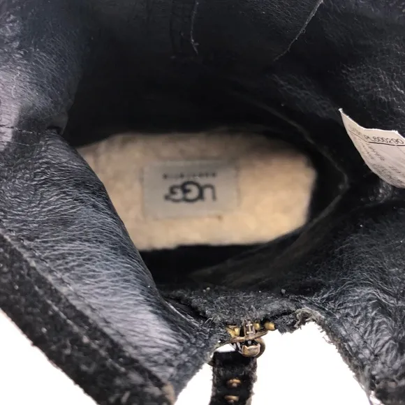 UGG Fabrizia Studs Suede Moto Ankle Boots 6.5