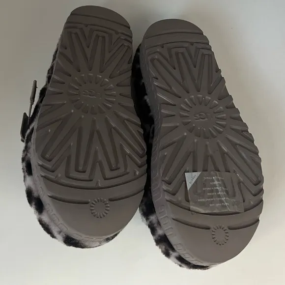 Ugg Fluffita Panther Print Slippers Shoes New 6 1122556