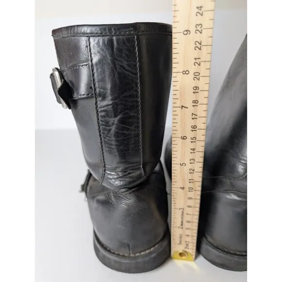 Ugg Gallatin Boots Mens Size 11.5 Black Motorcycle Biker Moto Buckle Straps