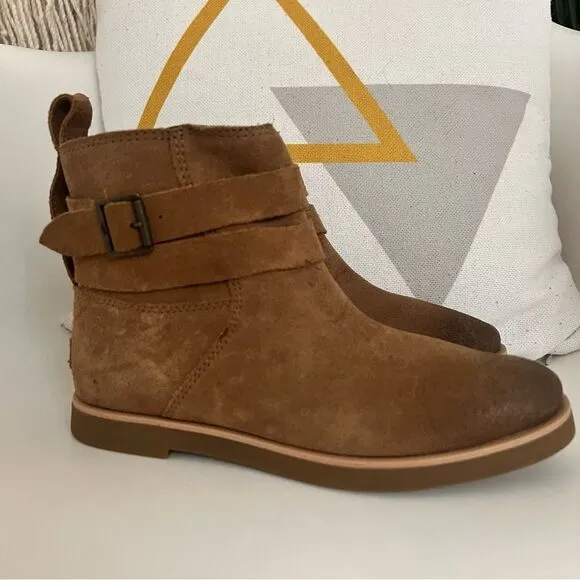 Ugg Josefene Distressed Suede Ankle Boots Chestnut US 6 EU 37 NEW MSRP $150