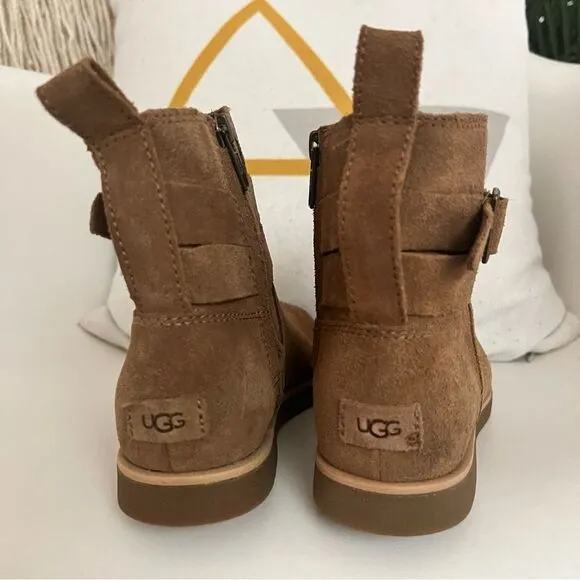 Ugg Josefene Distressed Suede Ankle Boots Chestnut US 6 EU 37 NEW MSRP $150