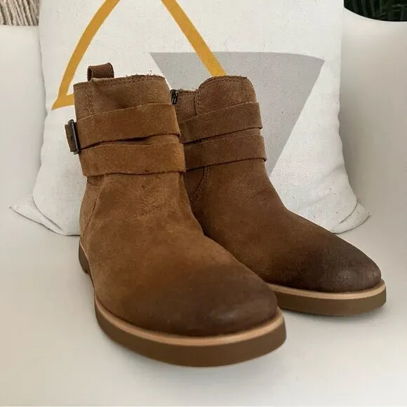 Ugg Josefene Distressed Suede Ankle Boots Chestnut US 6 EU 37 NEW MSRP $150