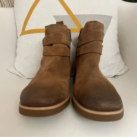 Ugg Josefene Distressed Suede Ankle Boots Chestnut US 6 EU 37 NEW MSRP $150