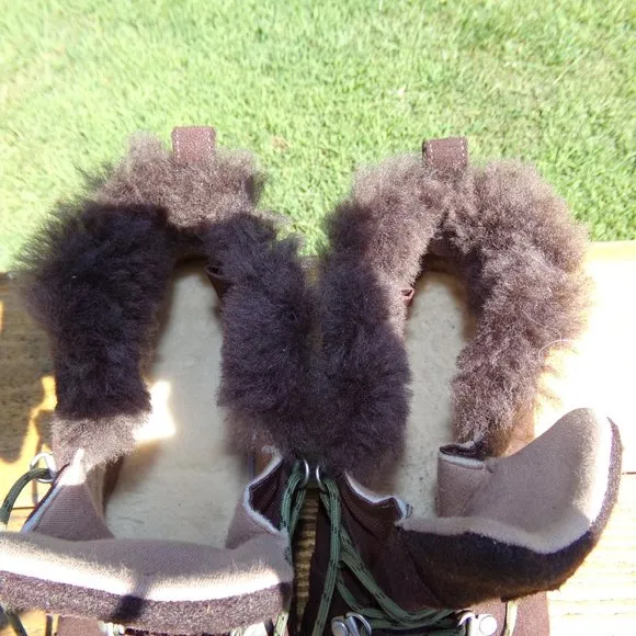 UGG KIDS 1018455K BROWN SUEDE LACE UP OBIE WATERPROOF SHOES BIG KIDS SIZE 6