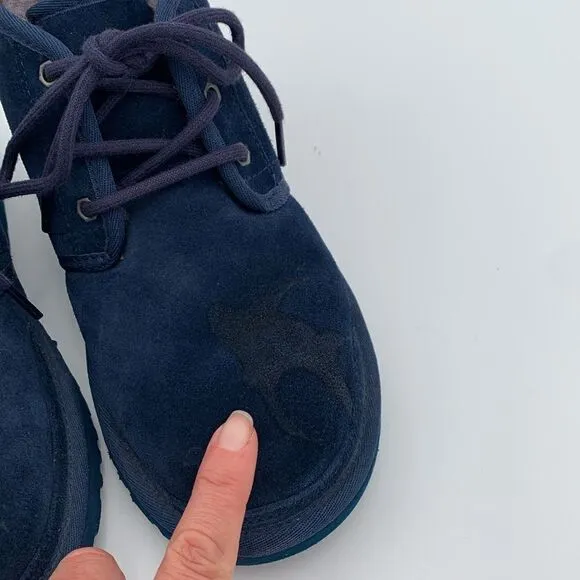 UGG Neumel dark blue suede leather shearling wool lined lace up men’s 7