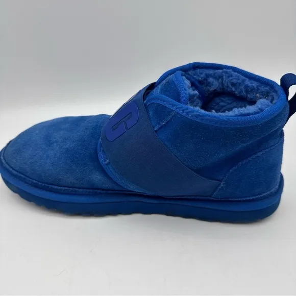 UGG Neumel Graphic Sheepskin Chukka Boots Blue Suede 119392 Mens Size 12