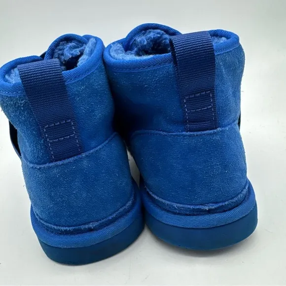 UGG Neumel Graphic Sheepskin Chukka Boots Blue Suede 119392 Mens Size 12