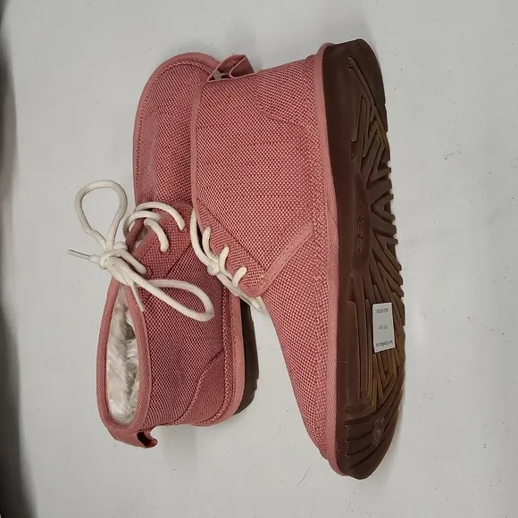UGG Neumel Natural Women's Canvas Ankle Chukka Boots Size 9