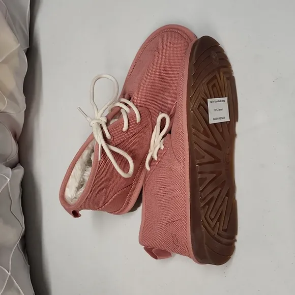 UGG Neumel Natural Women's Canvas Ankle Chukka Boots Size 9
