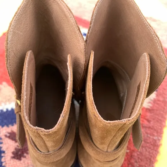 UGG New suede booties NWT 7.5 buckle ankle boot kelby brown zip