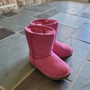 UGG Pink Classic II Ankle Boots with Suede Finish