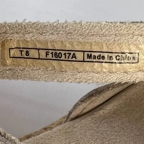 Ugg Shoe Girl 8 Toddler Josiah Espadrille Ankle Strap Gold Silver Metallic Core