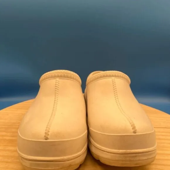UGG Tasman Clog Shoes Women's Sz 10 White Rubber Waterproof Slip On Beach Summer