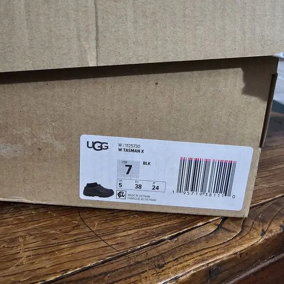 Ugg Tasman X Weather Boots Black Womens Size 7 Waterproof