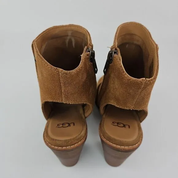 UGG Valencia Peep Toe Heeled Ankle Boots Booties Women's Size 7 New!