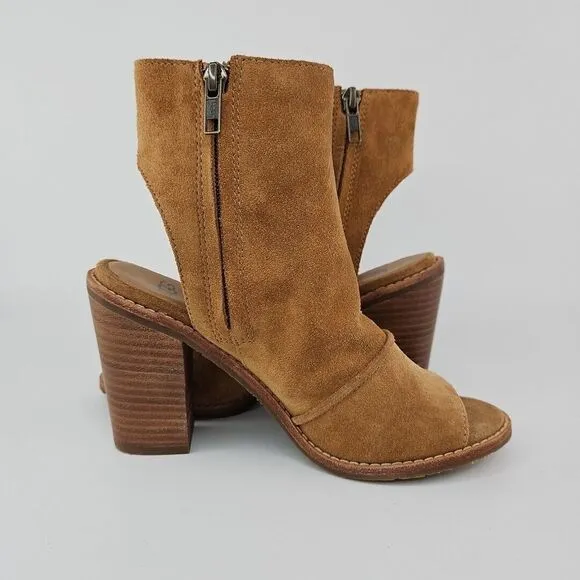 UGG Valencia Peep Toe Heeled Ankle Boots Booties Women's Size 7 New!