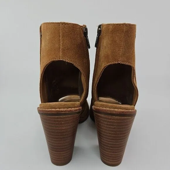 UGG Valencia Peep Toe Heeled Ankle Boots Booties Women's Size 7 New!