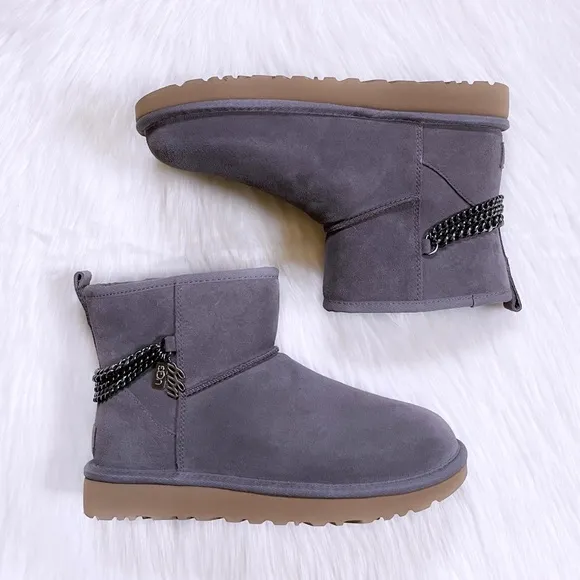 UGG Women’s Classic Mini Chains Shade Suede Boots