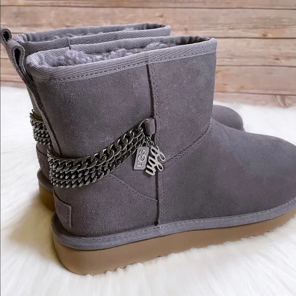 UGG Women’s Classic Mini Chains Shade Suede Boots