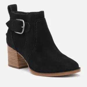 UGG Women's Leahy Buckle Heeled Black SuedeAnkle Boots - BlackSize 8