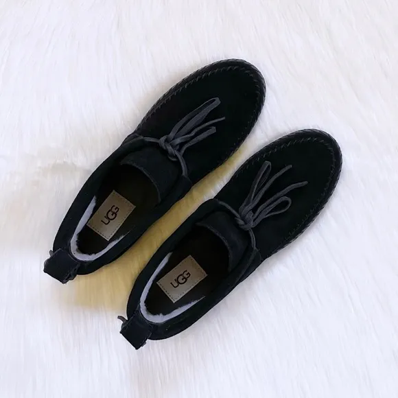UGG Women’s Woodlyn Moc Ankle Boots In Black Suede