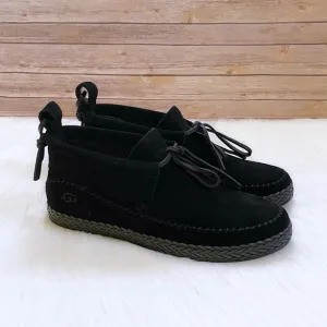 UGG Women’s Woodlyn Moc Ankle Boots In Black Suede